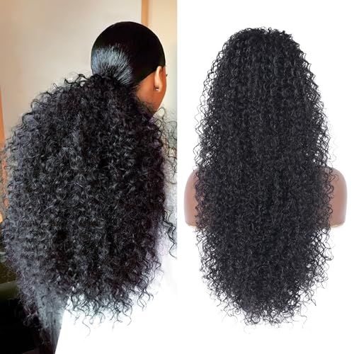 27 Inch Drawstring Ponytail (Black)