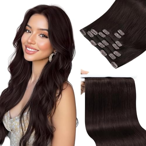 Sunny Hair Clip in Hair Extensions (Dark Brown)