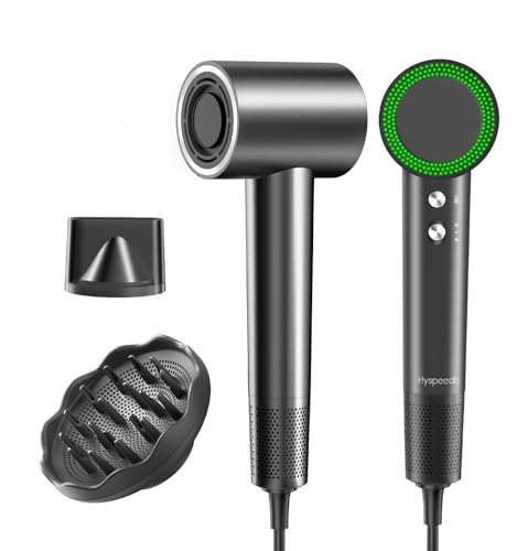 Hair Dryer with 150000 RPM High Speed 1400w Motor for 1-5min Fast Dry, 3 Heat/Cool Wind Level & 49db Low Noise,1.5 Billion Plasma & Industry-Leading Strong Magnetic Nozzle Diffuser Travel Blow Dryer