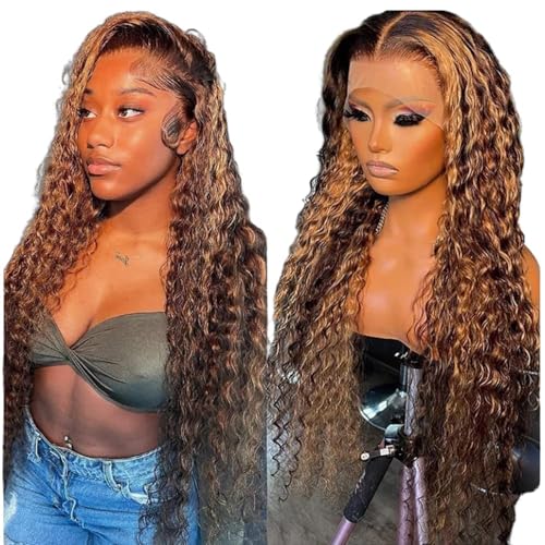 Chesma 30 Inch Highlight Ombre Lace Front Wig