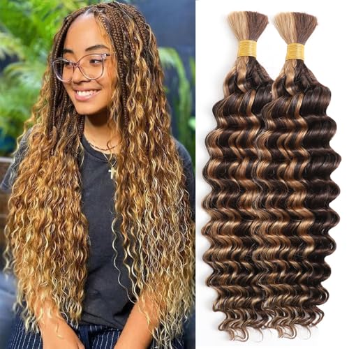 Human Braiding Hair 2 Bundles/Pack 100g Highlight 4/27