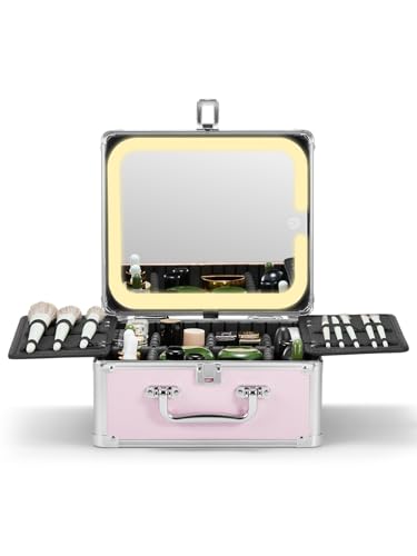 Qislee Magnetic LED Makeup Box (Icy Pink)