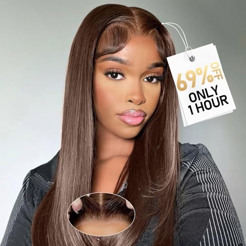 Wear and Go Glueless Bob Wig Human Hair 200% Density 5x5 HD Lace Closure Wigs For Black Women Glueless 5x5 Closure Wigs Human Hair Pre Plucked Bob Brown Color 18 Inch