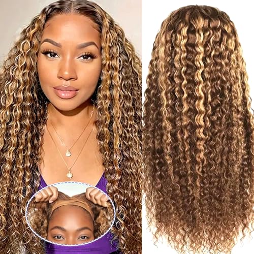 Ombre Highlight Wear and Go Glueless Wigs 4x4