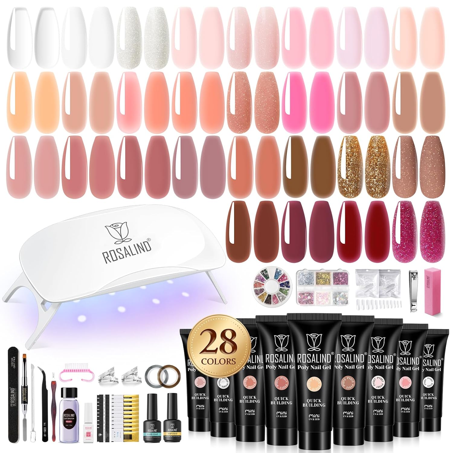 ROSALIND Poly Nail Gel Kit (28 colors)