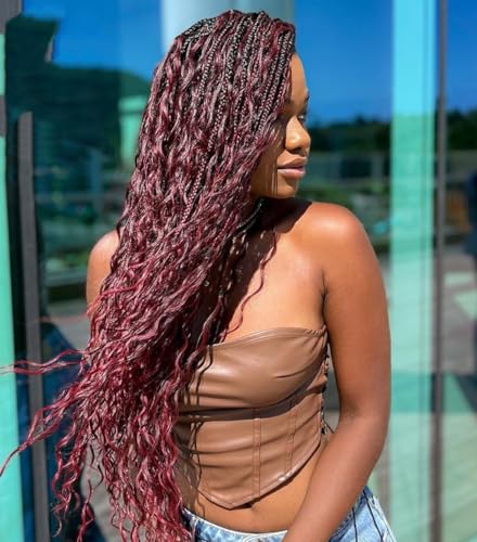MOTFIN 18" Burgundy Deep Wave
