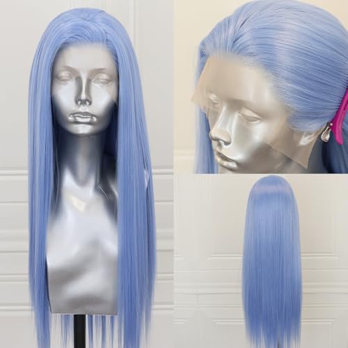 ELESTY Ice Blue Synthetic Lace Front Wig