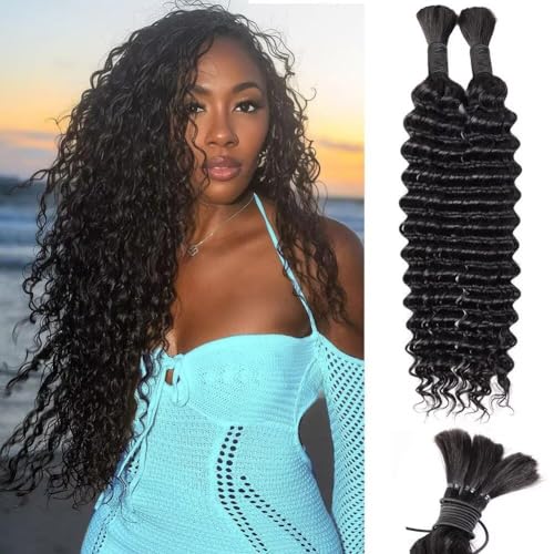 Human Braiding Hair 12A Deep Water Wave Bulk