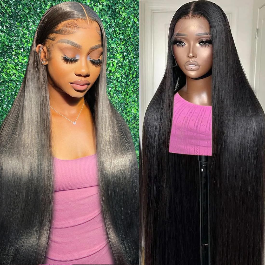 Nollipopco 22" HD Straight Lace Wig
