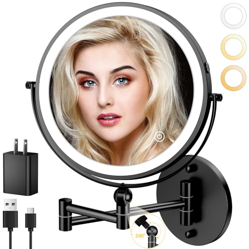 ZLOKLA 9" Wall Mounted Lighted Mirror
