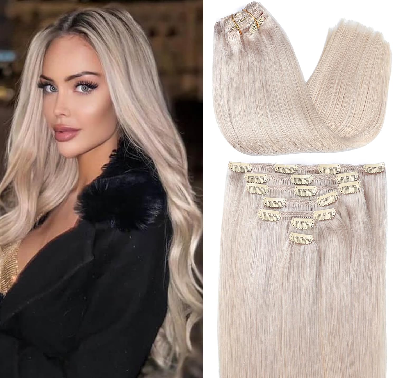 ORIGEN Platinum Silver Clip-Ins