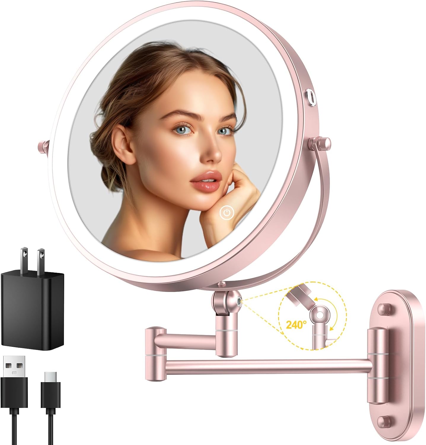 9" Wall Mounted Lighted Mirror (IMIKONA)