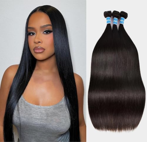 Qanlynny 10A Straight Bundles w/4x4 Closure