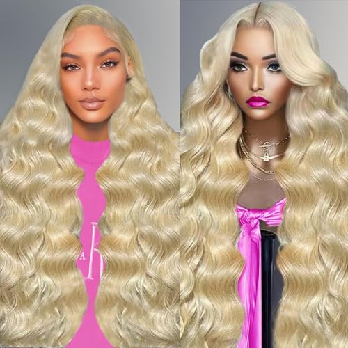 24 Inch 613 13x6 Lace Front Wig Human Hair 200 Density Blonde Wig Human Hair Body Wave Lace Front Wigs Human Hair Pre Plucked 613 HD Lace Frontal Wig 13x6 Wigs For Women