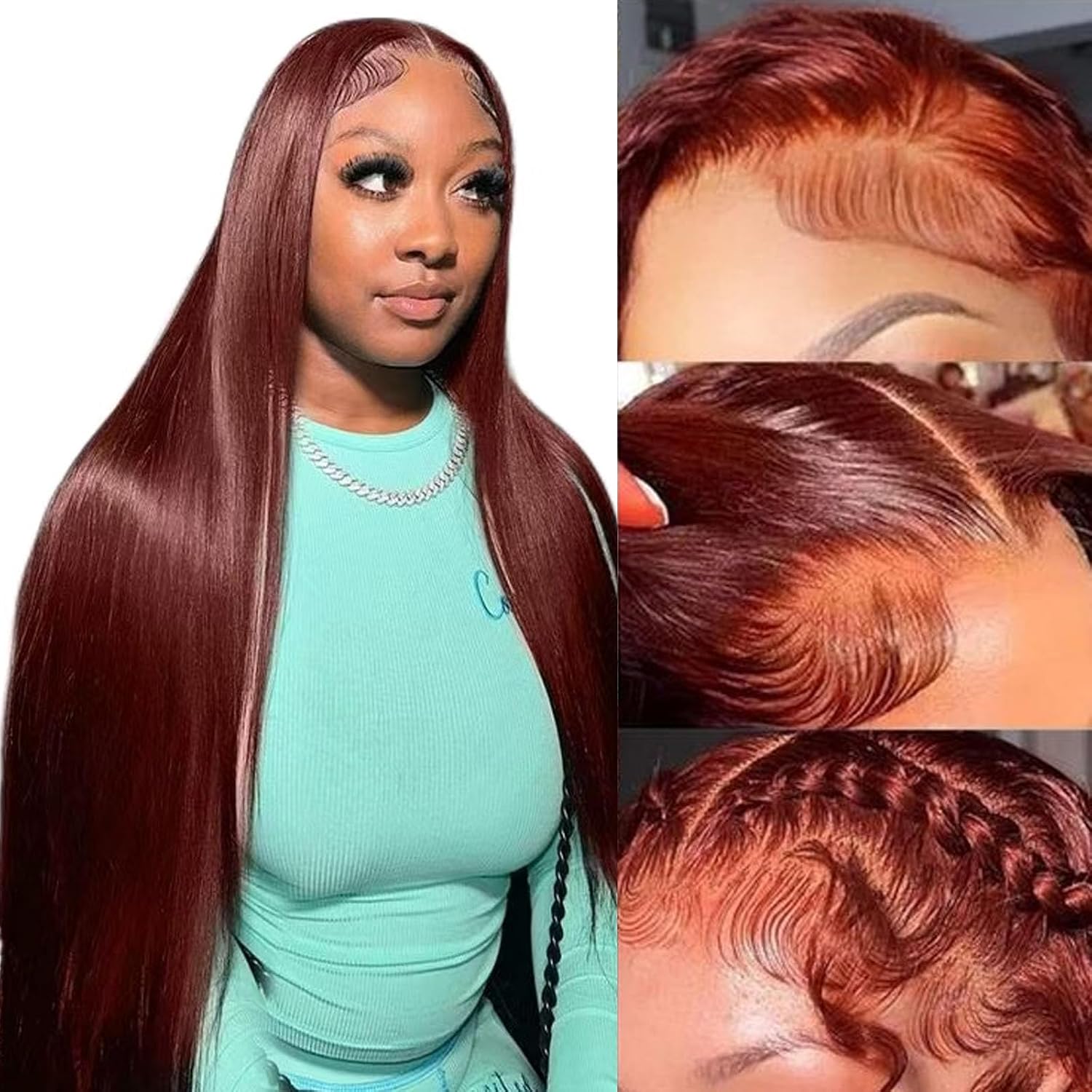 Fiumer Reddish Brown 13x6 HD Lace Wig