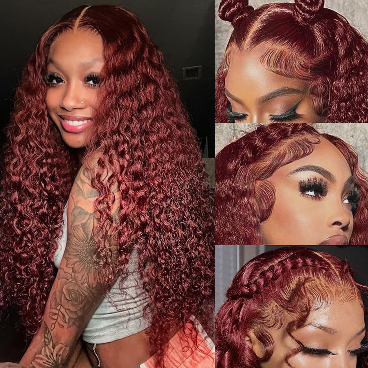 Cfaimity 28 Inch Reddish Brown Pre-Plucked