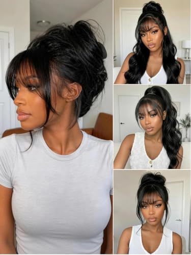 Beauty Forever Loose Wave Curtain Bangs Wig