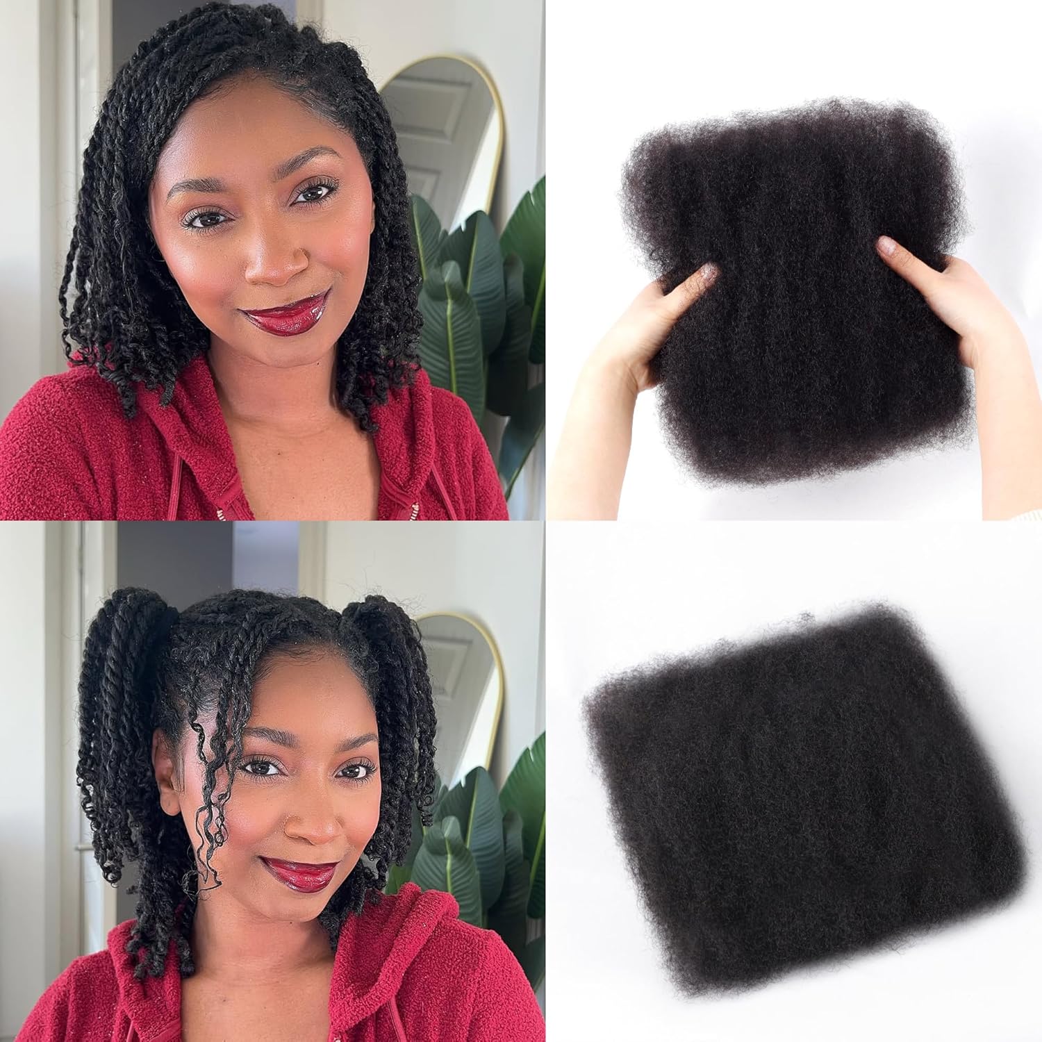 Afro Kinkys Bulk Human Hair (12 Inch)