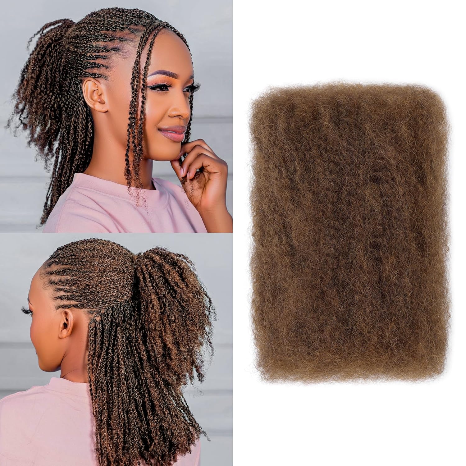 Afro Kinkys Bulk Human Hair (4#, 18")