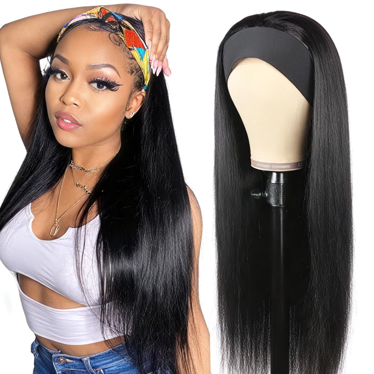 Straight Headband Wig 20"