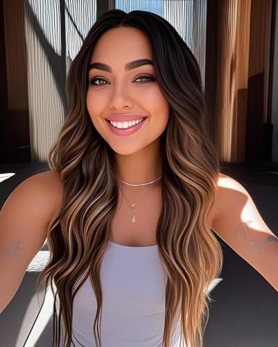 Brown Blonde Highlights Wig