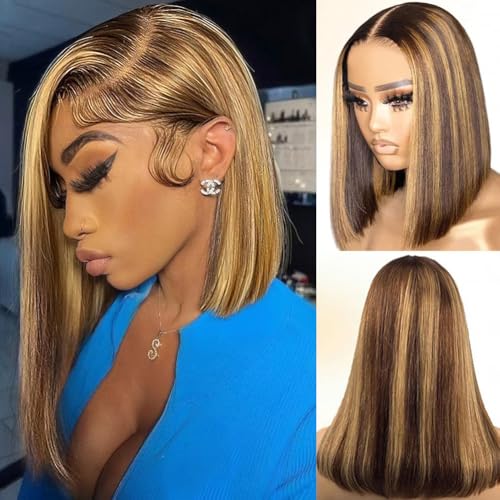 4/27 Ombre Highlight Bob Wig