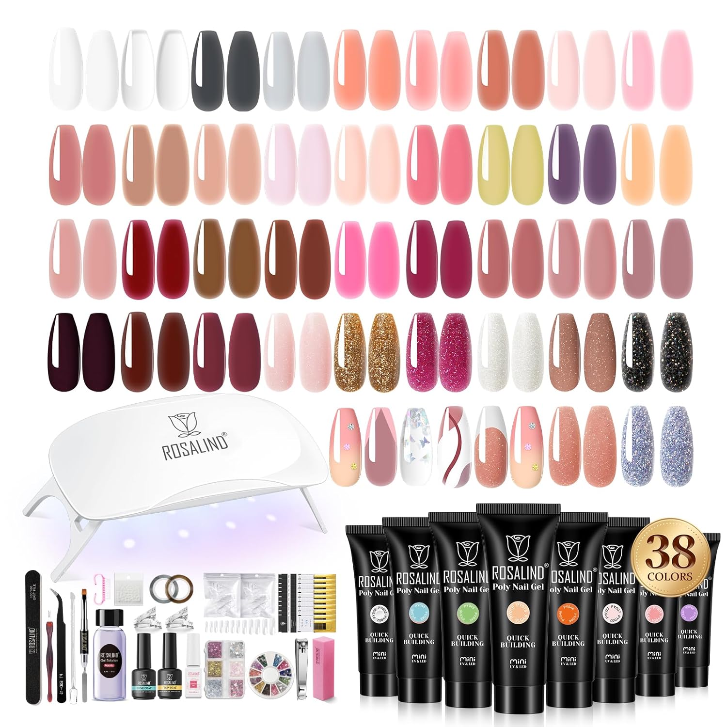 ROSALIND Poly Nail Gel Kit (38 colors)
