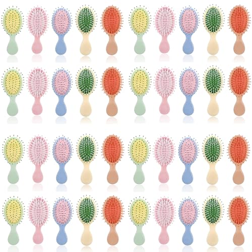 Goiio 40 Pieces Mini Wet Hair Brush