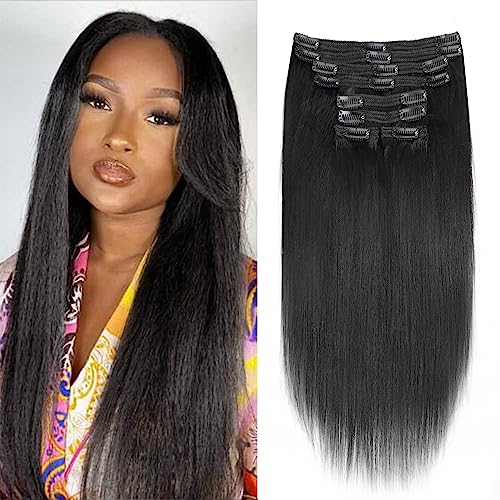 Mihugass Yaki Straight Clip-ins (20")