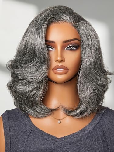 LUVME HAIR Salt & Pepper Layered Bob