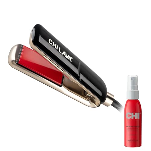 CHI Lava MiniStyler & CHI 44 Iron Guard (2 Oz) Gift Duo, Ceramic Hair Straightener for Long-Lasting Shine, Perfect for Daily Use & Travel, 1.5 Iron