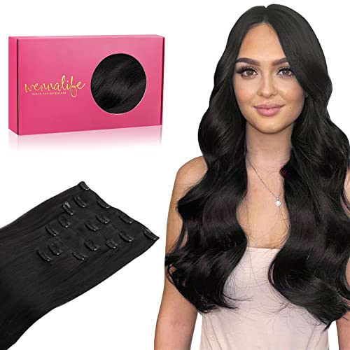 WENNALIFE Clip in Hair Extensions 14" 110g