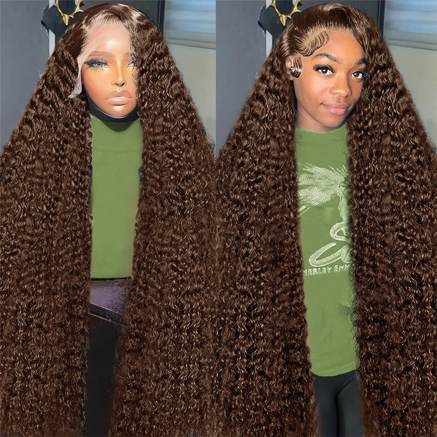 Chocolate Brown 13x6 Deep Wave (210%)