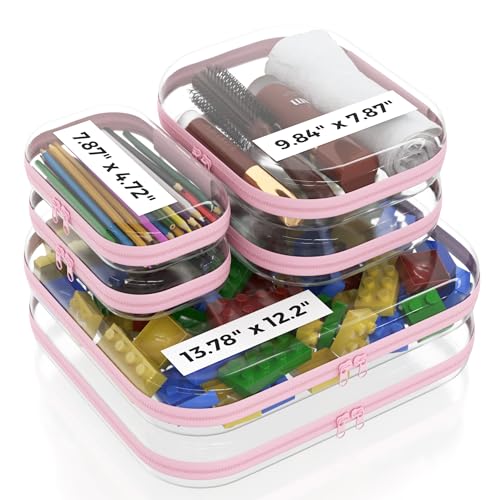 Extra Large 13.7" Durable Clear Hard Zipper Case