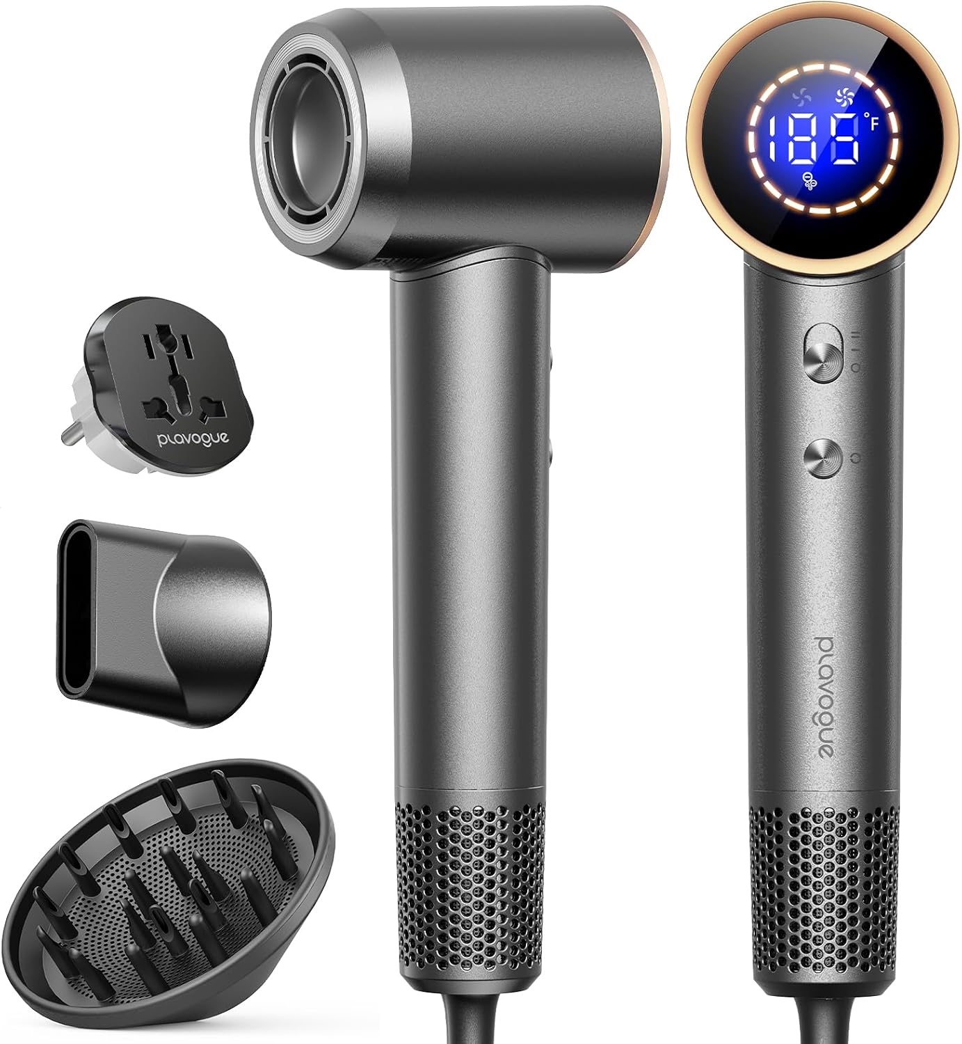 PLAVOGUE Dual Voltage Travel Hair Dryer
