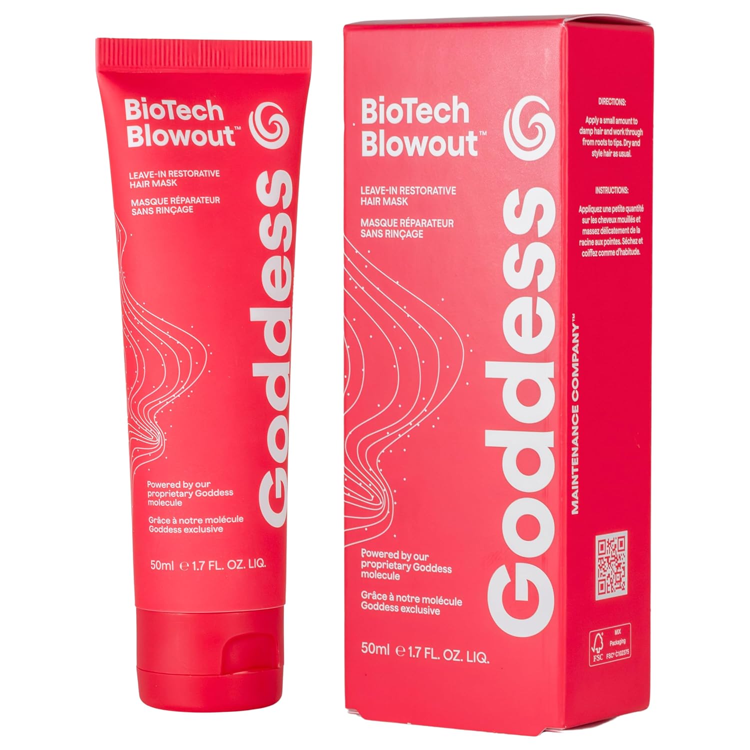 Biotech Blowout Leave-In Restorative Hair Mask, Heat Protectant for Hair & Strengthening Treatment for Frizz-Free Volume, Repairs & Shields Up to 450 F, 1.7 Fl Oz
