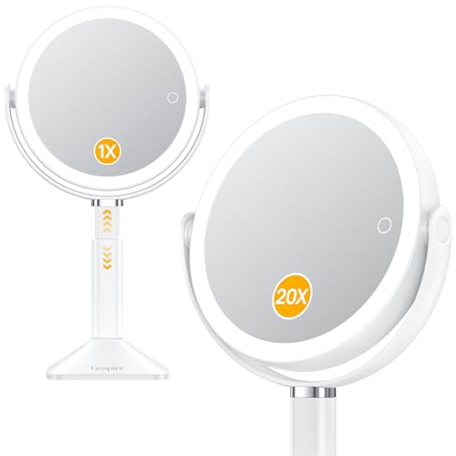 Gospire 20X Lighted Mirror (White)