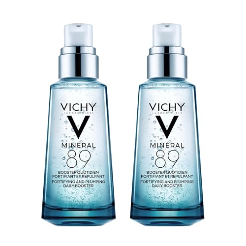 Vichy Mineral 89 Booster, Pure Hyaluronic Acid Serum for Face with Volcanic Mineral Water for Skin Barrier Repair, Plumps & Hydrates, Lightweight Moisturizing Gel, Oil-Free, Non-Sticky