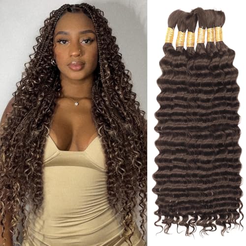CyorHRT Chocolate Brown Human Braiding Hair