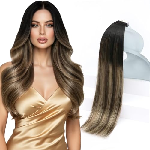 Sunny Hair Tape in Hair Extensions 20 inch (Natural Black Ombre)