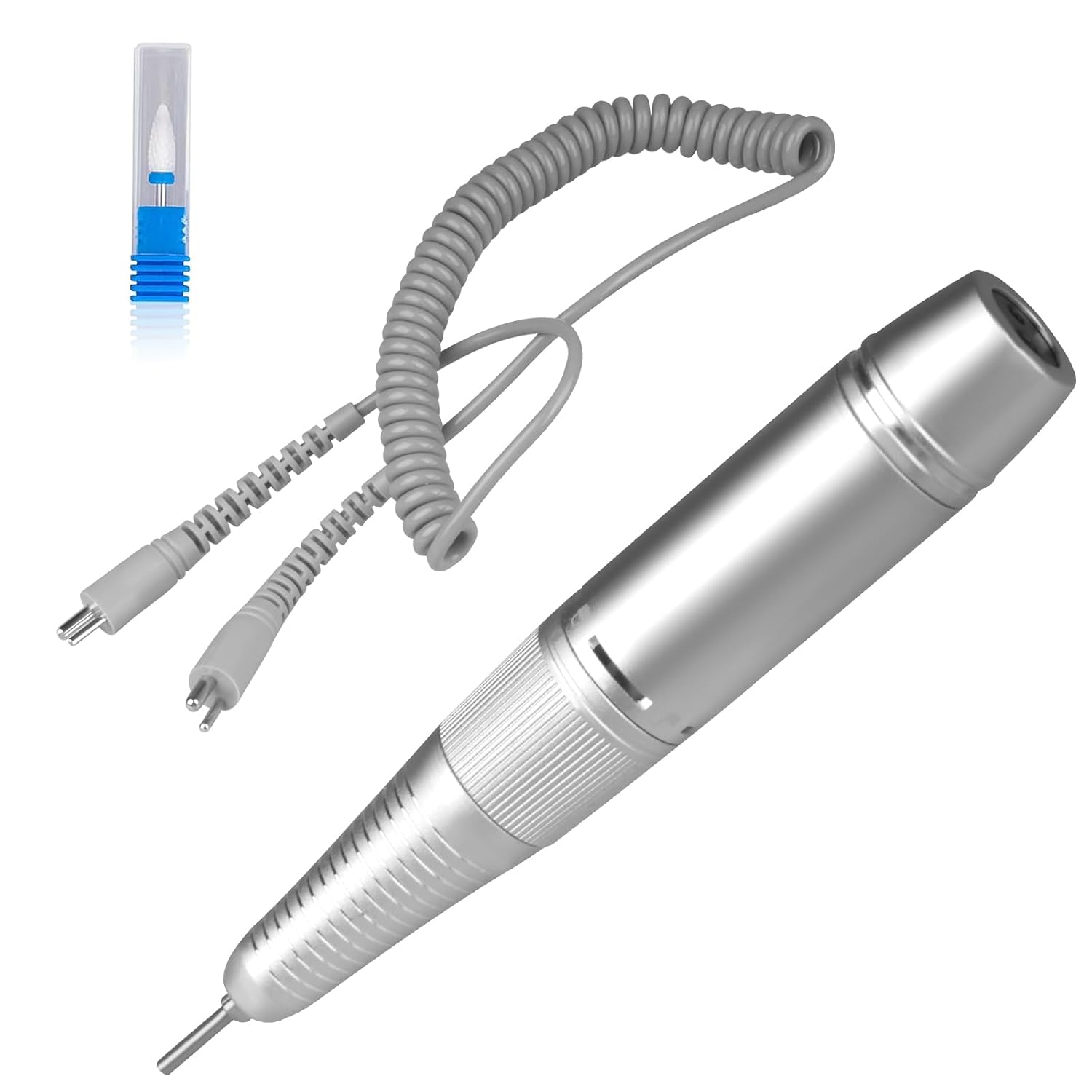 Handpiece for AZ GOGO-102 Nail Drill Machine Part, 30000RPM Detachable 2-Prong Plug Handle Wire for Portable Nail Drill (Accessories)