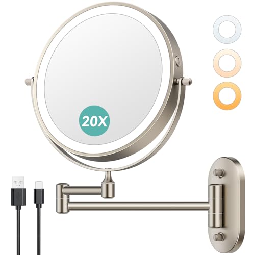 Auxmir Wall Mounted Mirror (Brushed Nickel)