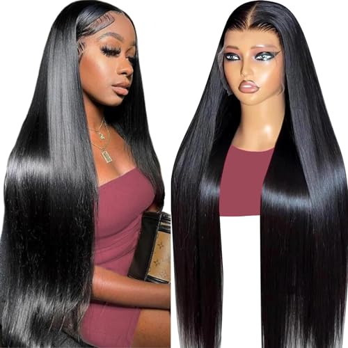 DULOVE 250% Density Lace Front Wig Human Hair 13x4 HD Transparent, Glueless Wig Pre Plucked with Baby Hair, No Shedding, Natural Look for Black Women 22 Inch