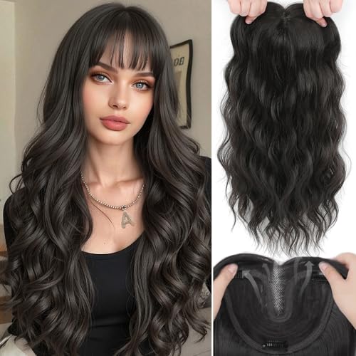 LEDIZE 20" Dark Brown Wispy Bangs