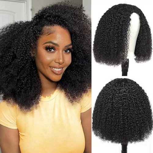 CanaryFly Afro Kinky Curly Half Wig (14inch)