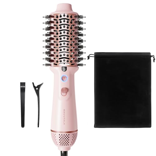 Wavytalk Dual Voltage Hair Dryer Brush for International Travel, 110V-240V Jet Brush, Ionic Hair Dryer Brush Reduces Damage, Anti-Frizz Straight Hair, Curls and Blowouts, Volumizing