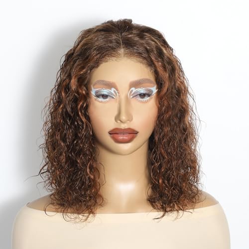 Karlami Ombre Curly Bob 4x4 HD Lace Wig