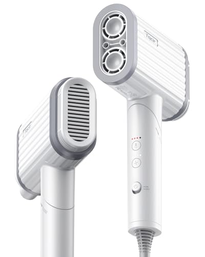 Hair Dryer, 220,000 RPM Dual High-Speed Brushless Motors Blow Dryer for 6X Fast Drying, 500 Million Negative Ionic Hair Dryers for Long Thick Hair, Low-Noise 4 Temps /4 Speeds