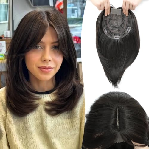 Megito Hair Topper — Black Brown