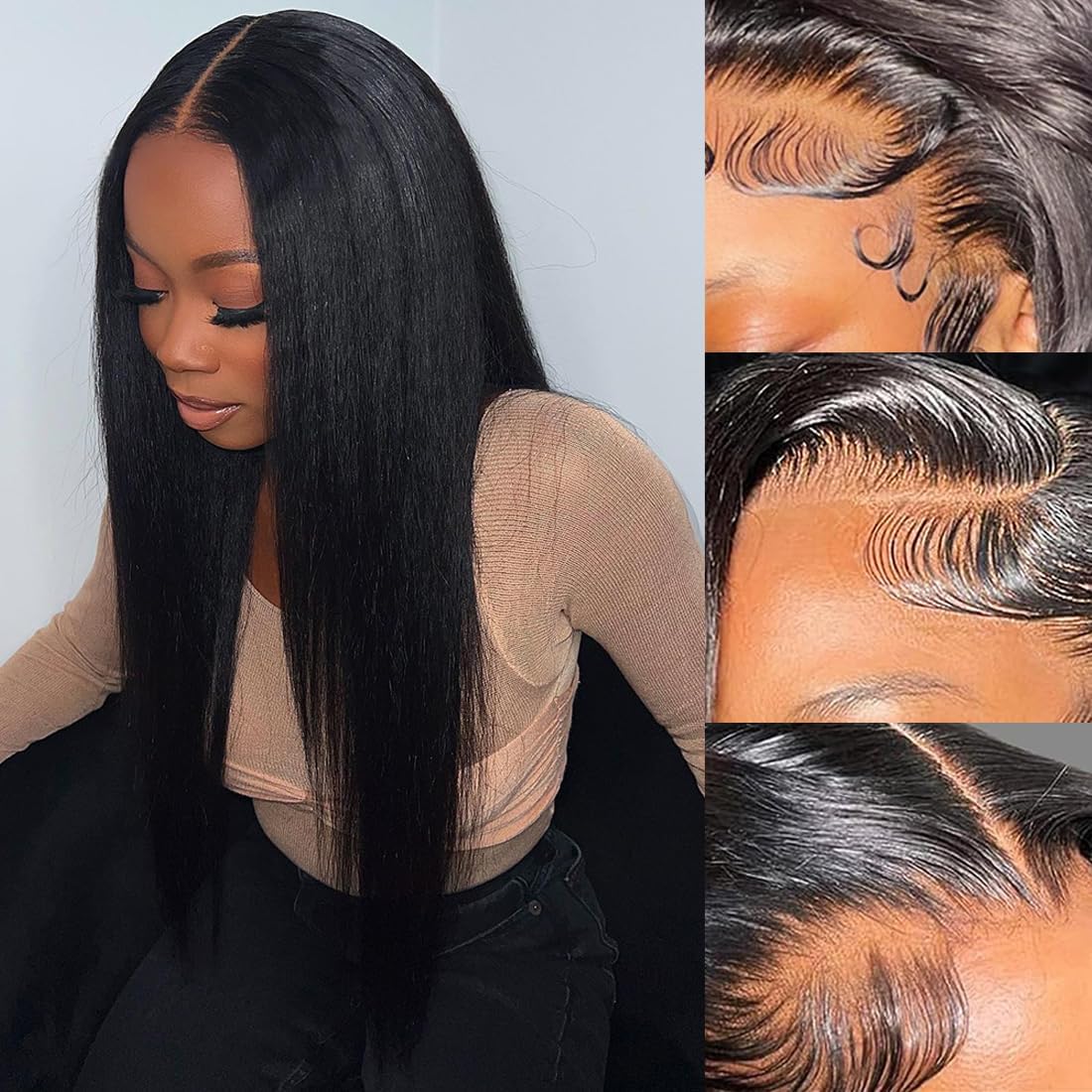 13x6 Yaki Straight Glueless Wig